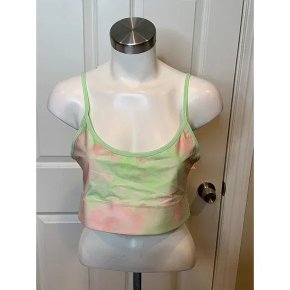 Fabletics Millie Reversible Bralette Green Tie Dye Size L NWT - Picture 6 of 12